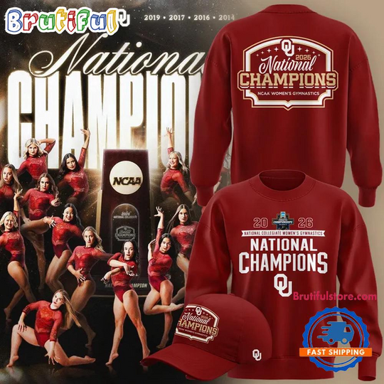 Oklahoma Sooners Champion 2026 Women’s Gymnastics National Champions Sweatshirt