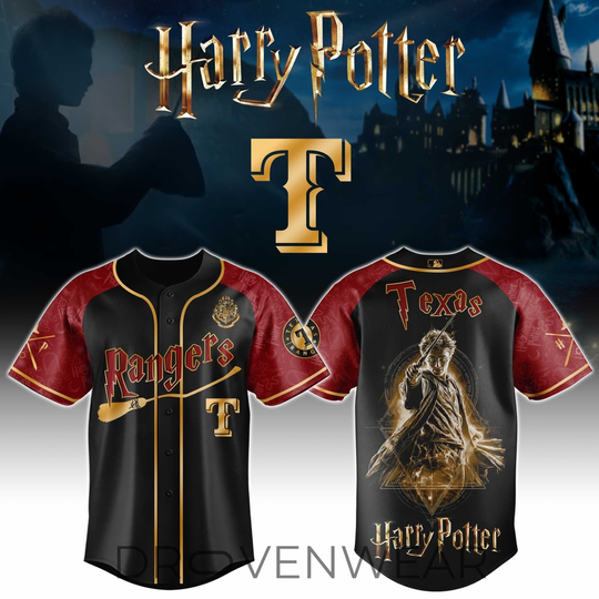 Texas Rangers x Harry Potter Night Heritage Baseball Jersey