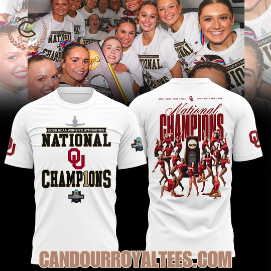 Oklahoma Sooners 2026 Women’s Gymnastics National Champions T-Shirt