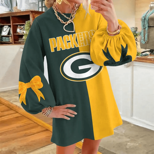 Green Bay Packers Women's Puff Sleeve Long Sleeve