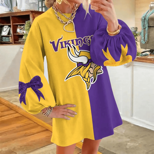Minnesota Vikings Women's Puff Sleeve Long Sleeve