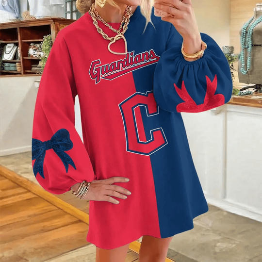 Cleveland Guardians Women's Puff Sleeve Long Sleeve