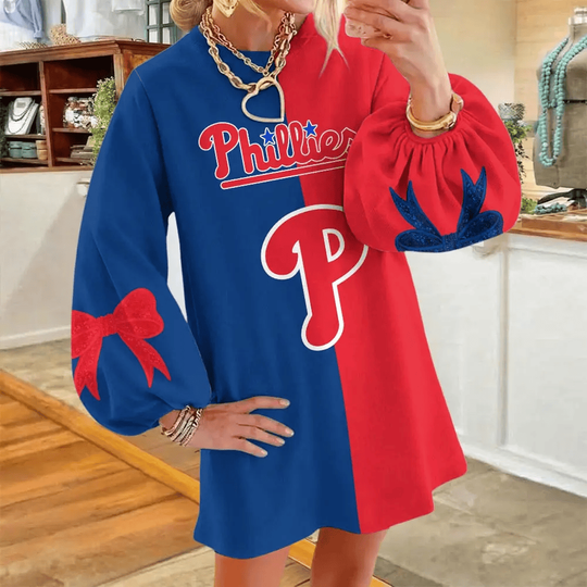Philadelphia Phillies Women's Puff Sleeve Long Sleeve