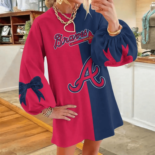 Atlanta Braves Women's Puff Sleeve Long Sleeve