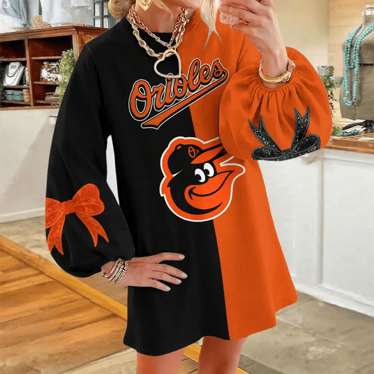Baltimore Orioles Women's Puff Sleeve Long Sleeve