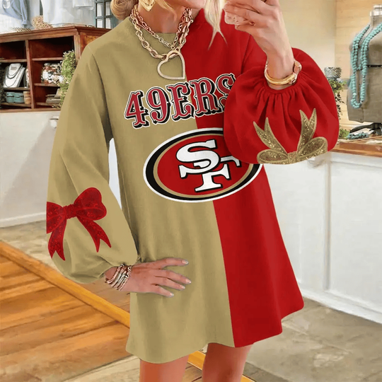 San Francisco 49ers Women's Puff Sleeve Long Sleeve
