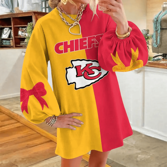 Kansas City Chiefs Women's Puff Sleeve Long Sleeve