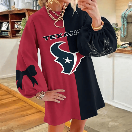 Houston Texans Women's Puff Sleeve Long Sleeve