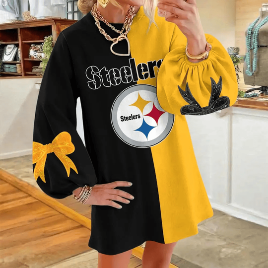 Pittsburgh Steeler Women's Puff Sleeve Long Sleeve