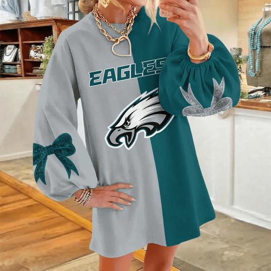Philadelphia Eagles Women's Puff Sleeve Long Sleeve
