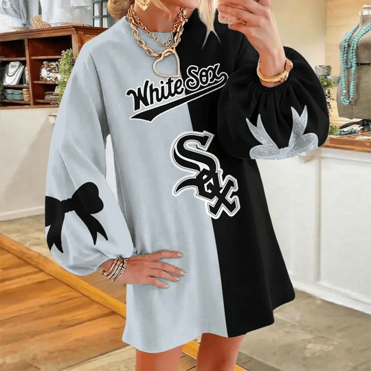 Chicago White Sox Women's Puff Sleeve Long Sleeve