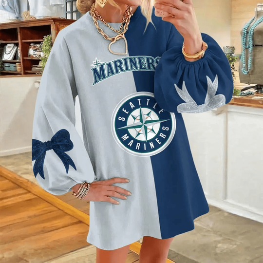 Seattle Mariners Women's Puff Sleeve Long Sleeve