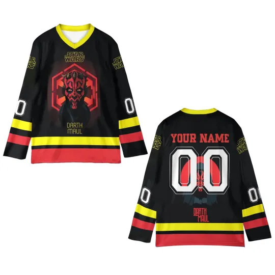 Custom Darth Maul Star Wars Galaxy's Edge Villain Gift For Fan Hockey Jersey