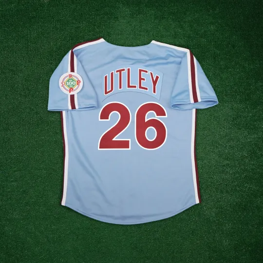 Discover Chase Utley 1984 Philadelphia Phillies Cooperstown Men's Blue Away Jersey