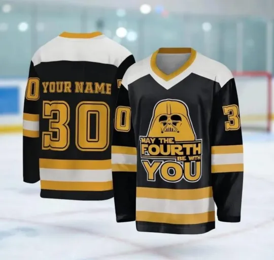 Discover Custo Star Wars Darth Vader May The 4th Be With You Sci Fi Fan Hockey Jersey