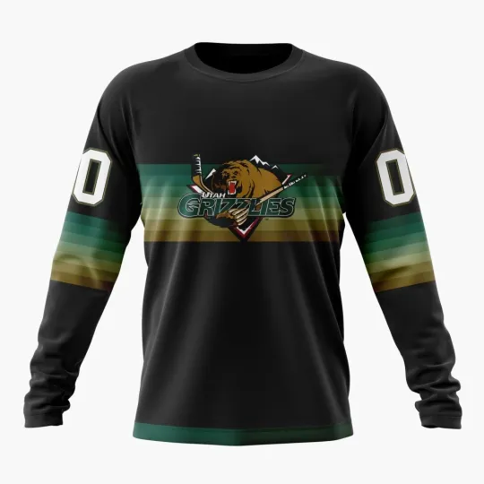 Utah Grizzlies Special Gradient Design  Long Sleeve Fan Gear