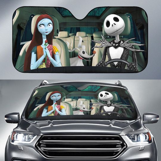 Discover Jack Skellington Car Sun Shade, Jack Skellington SunShade, Jack Skellington Car Decor, Jack Skellington Car Shade, Halloween Auto Sunshade