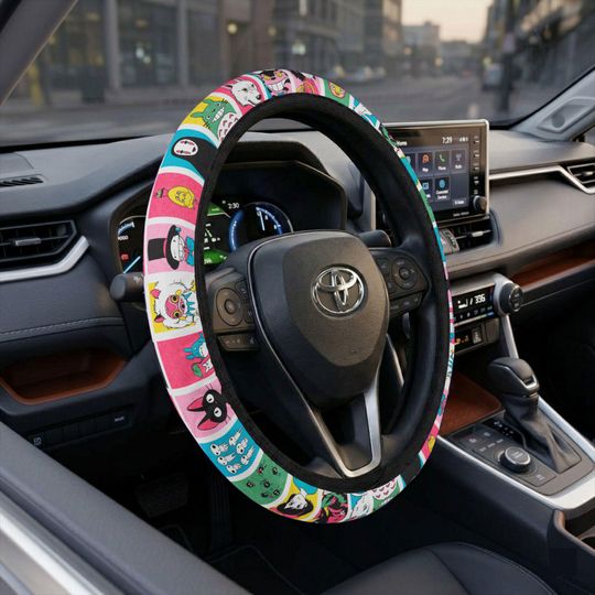 Studio Ghibli Steering Wheel Cover, Kawaii Totoro No Face Car Decor, Anime Interior Accessory, Spirited Away Fan Gift