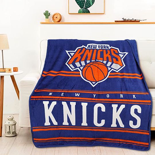 Discover New York Knickss Blue Orange Fleece Blanket V4
