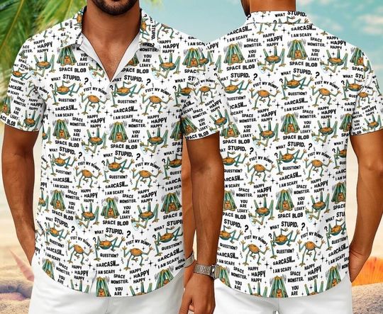 Discover Amaze Amaze Amaze Hawaiian Shirt, Project Hail Mary Rocky Inspired Sci Fi Button Shirt, Retro Bookish Summer Men Shirt, Gift For Him