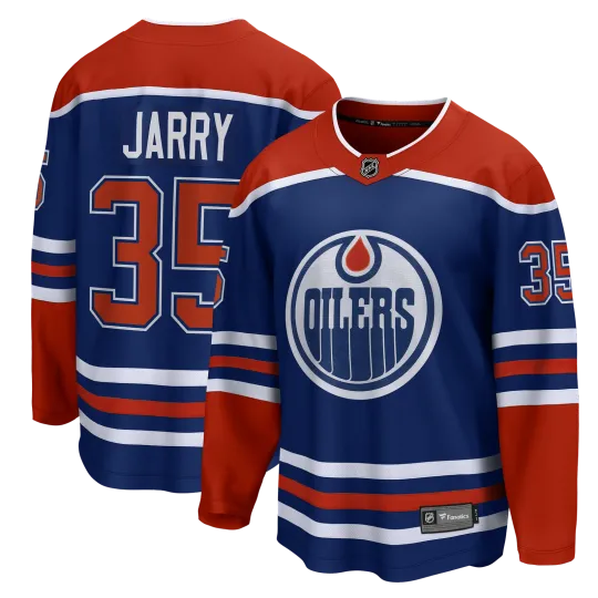 Men's Fanatics Tristan Jarry Edmonton Oilers Home Premier Breakaway Jersey