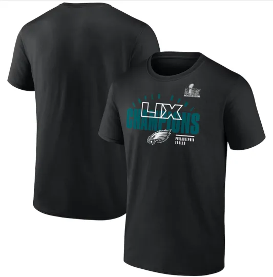 Philadelphia Eagles Super Bowl LIX Champions T-Shirt - Black