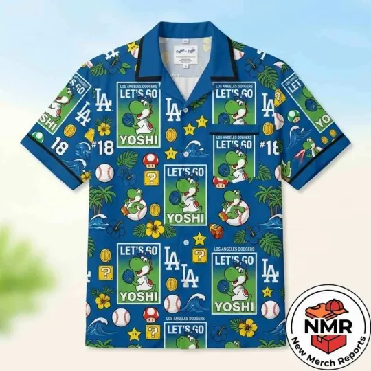 Dodgers Yamamoto Yoshi 2026 Super Mar1o Summer Collection Hawaiian Shirt
