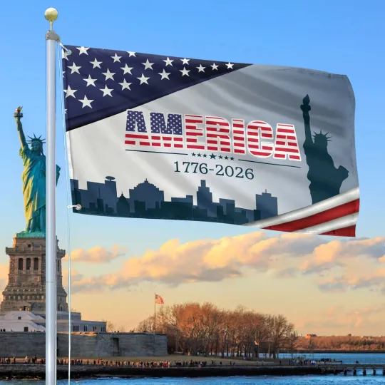 Discover 250th Anniversary Flag, United States of America 1776-2026 - House Flag