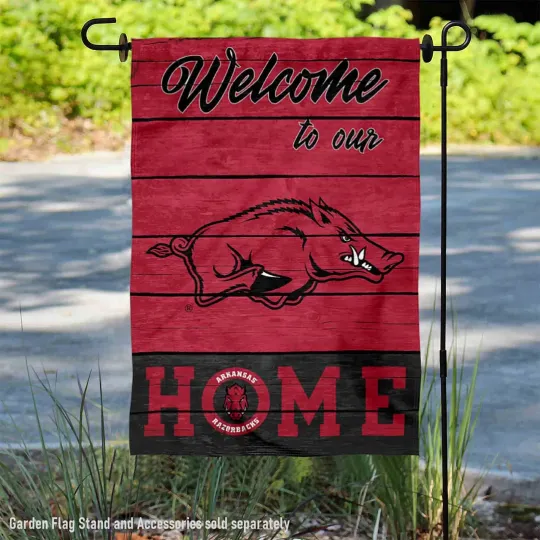 Arkansas Razorbacks Welcome Garden Flag and Yard Banner