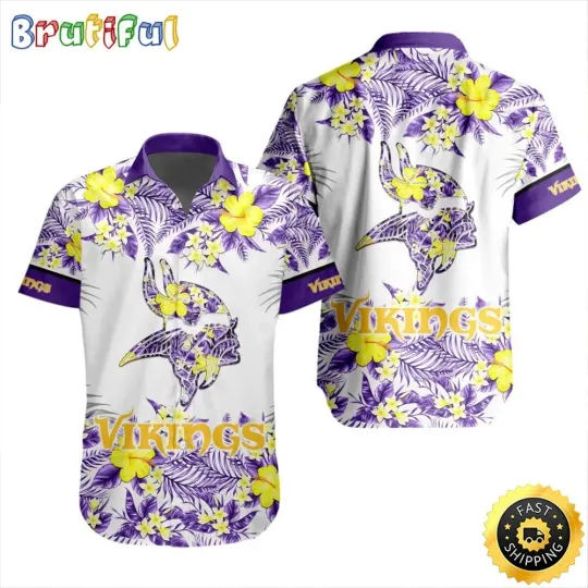 Minnesota Vikings Special Floral Tropical Team Spirit football Hawaiian Shirt