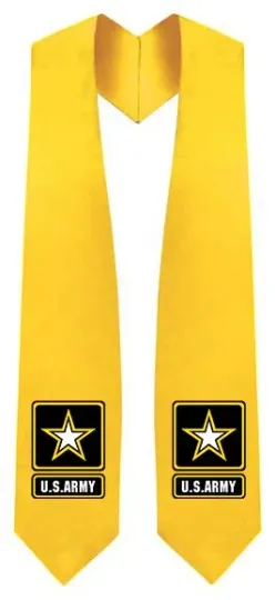Gold U.S. Army Graduation Stole