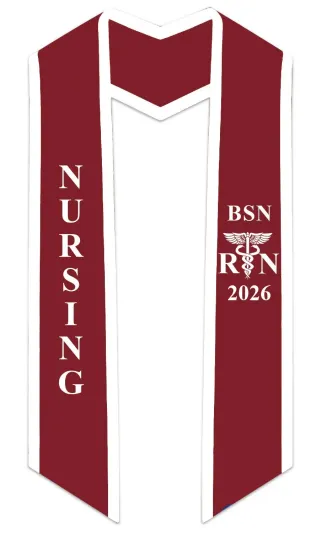 2026 BSN Nursing Graduation Stole with Trim