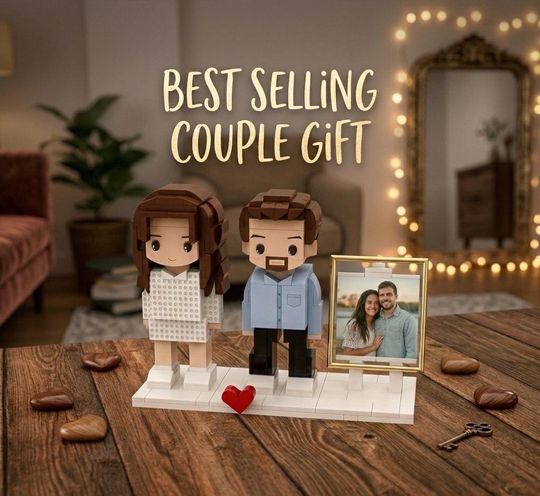 Custom Brick Figures From Photo, Personalized Couple Brick Figures Gift, Custom Brick Me Figures, Best Gift for Couples & Anniversary