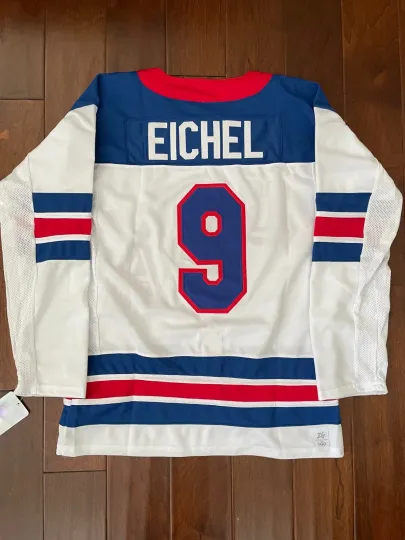 Discover Jack Eichel Team USA Men's Hockey Jersey White 2026 Milan Olympics