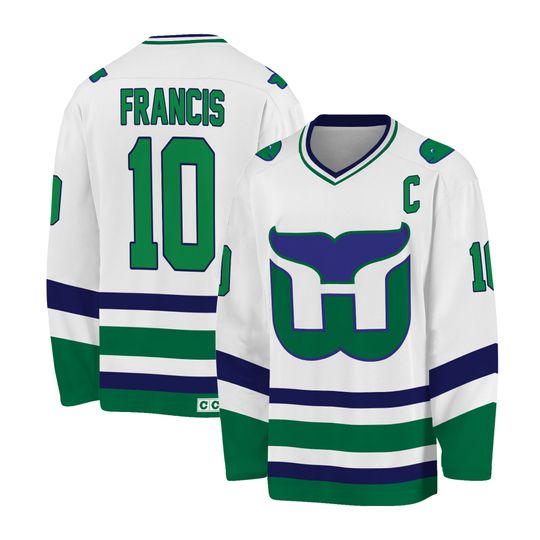 1986 Ron Francis Hartford Whalers Classic Home White Jersey