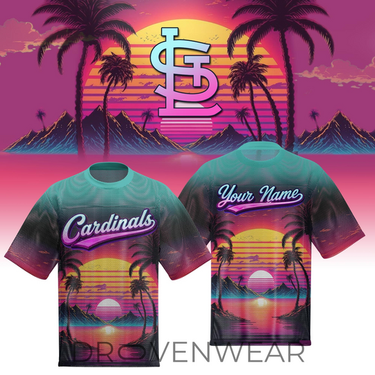 St. Louis Cardinals Special Retro Style Limited Edition Custom Name Boxy Mesh T-shirts