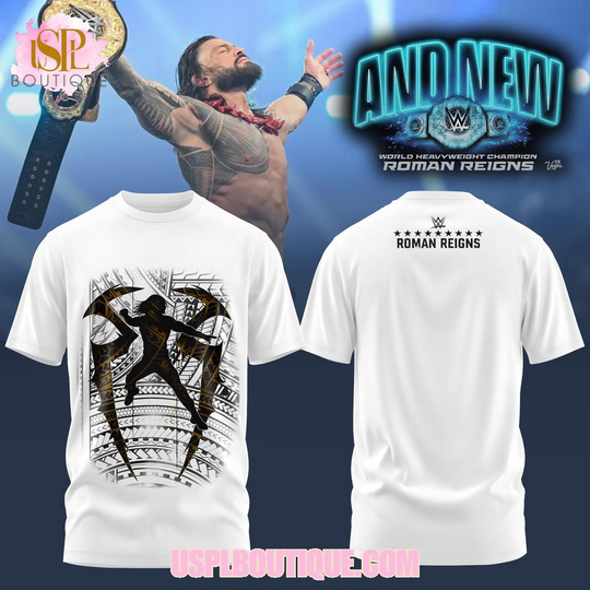 Roman Reigns World Heavyweight Champion 2026 White T-Shirt