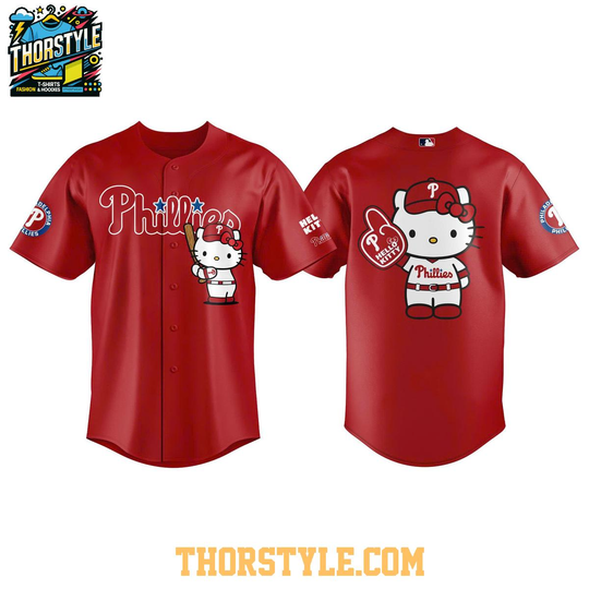 Philadelphia Phillies x Hello Kitty 2026 Theme Night Baseball Jersey Red