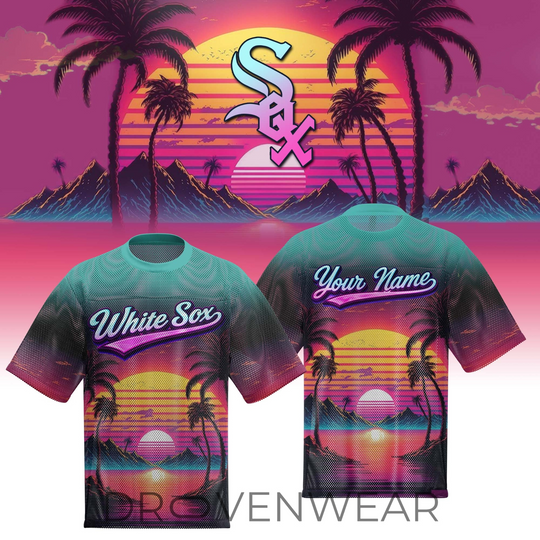 Chicago White Sox Special Retro Style Limited Edition Custom Name Boxy Mesh T-shirts