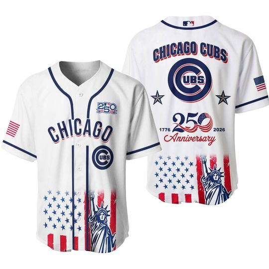 Limited Edition Chicago Cubs 250th Anniversary United States Semiquincentennial Special Jersey