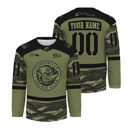 Huntsville Havoc Military Appreciation Night Personalized Hockey Jersey
