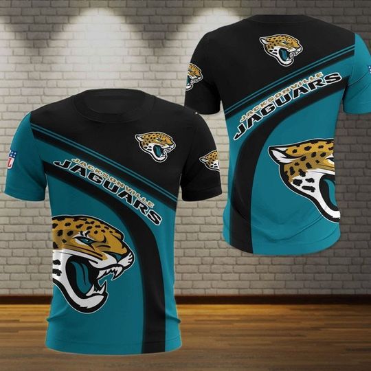 Discover football Jacksonville Jaguars Teal Black T-Shirt