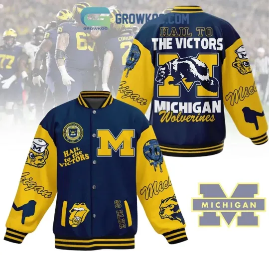 Hail To The Victor Michigan Wolverines Baseball Jacket Gift For Christmas