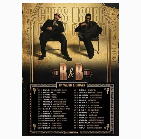 Chris Brown & Usher R&B Tour 2026 Poster