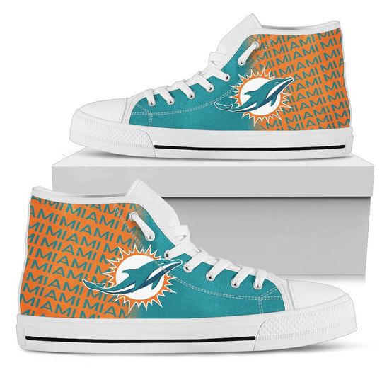 football Miami Dolphins High Top Shoes
