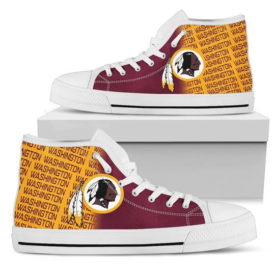 football Washington Redskins High Top Shoes