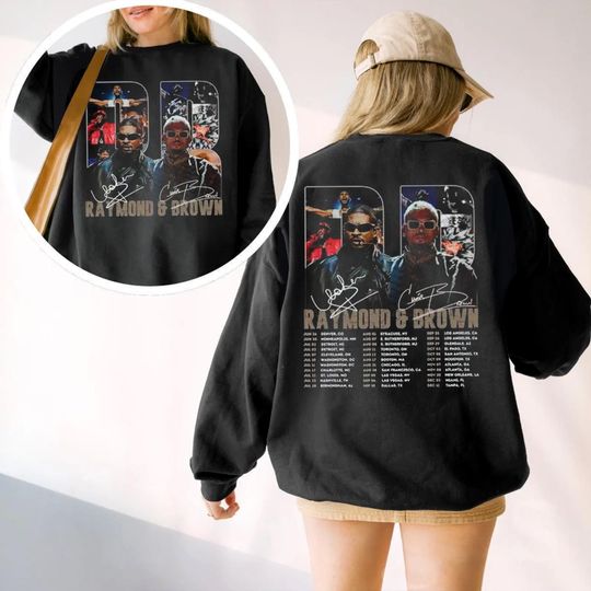 Chris Brown Usher Tour Dates Shirt, Raymond Brown Vintage Bootleg Graphic Tee