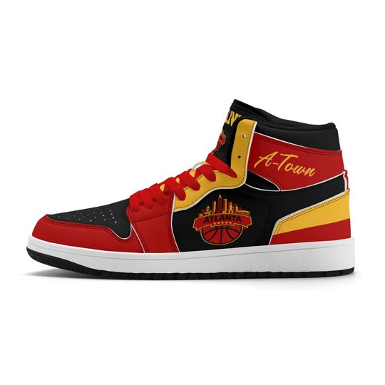 Atlanta Basketball Team Shoes for Men & Women Team Themed Basketball Sport Shoes Custom Tennis Shoes Sneakers Atlanta Fan Sneakers ATL Gifts
