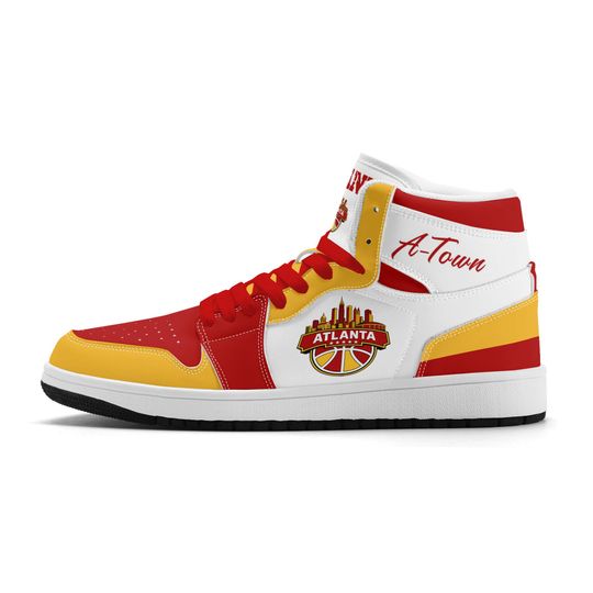 Atlanta Basketball Team Shoes for Men & Women Team Themed Basketball Sport Shoes Custom Tennis Shoes Sneakers Atlanta Fan Sneakers ATL Gifts