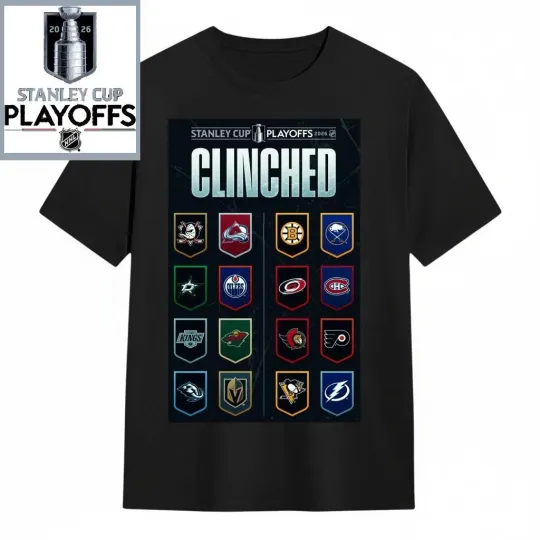 Discover 2026 Stanley Cup Playoffs Bracket All Teams Logos Hockey Tee Shirt